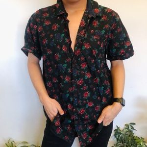 Floral Shortsleeved Button Up